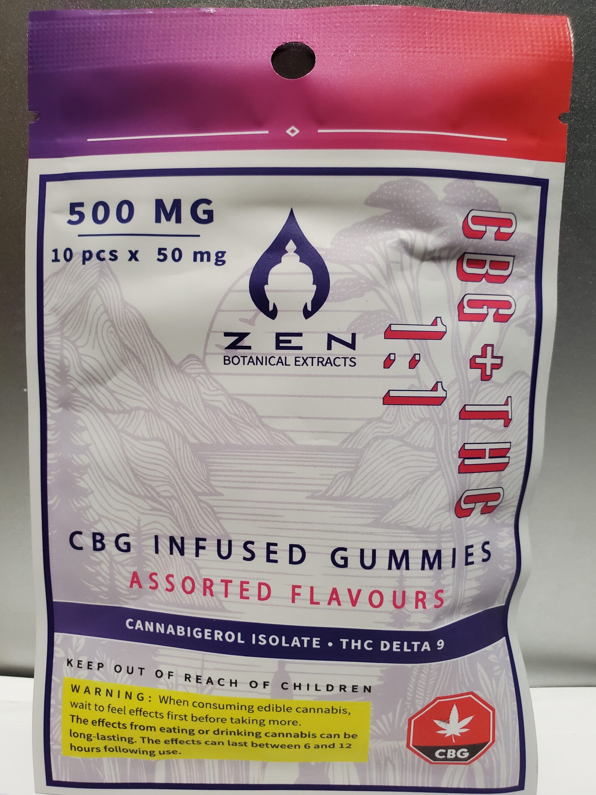 ZEN CBG Gummies - CBG/THC 500