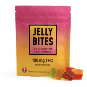 Twisted Extracts - Sativa Regular Strength Jelly Bites (100 mg THC) - Fruit Punch Mix