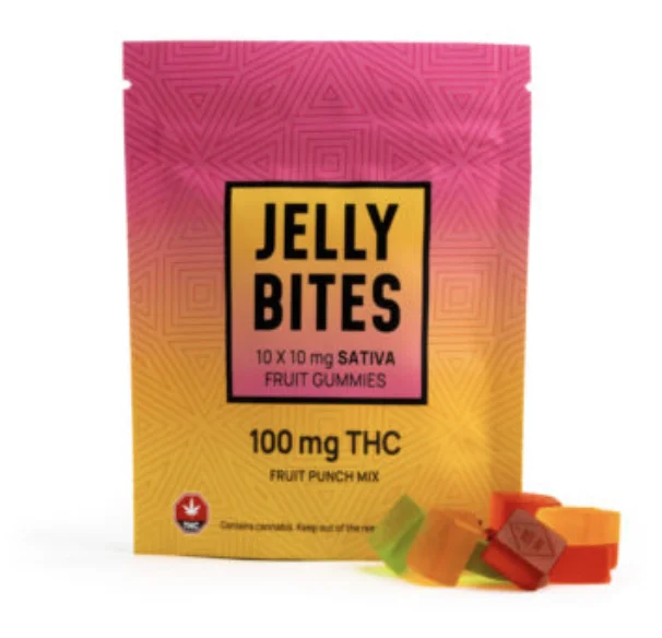 Twisted Extracts - Sativa Regular Strength Jelly Bites (100 mg THC) - Fruit Punch Mix