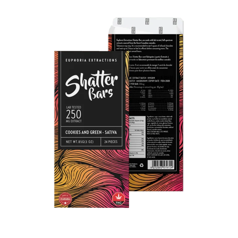 Cookies and Green Sativa 250mg Shatter Bar