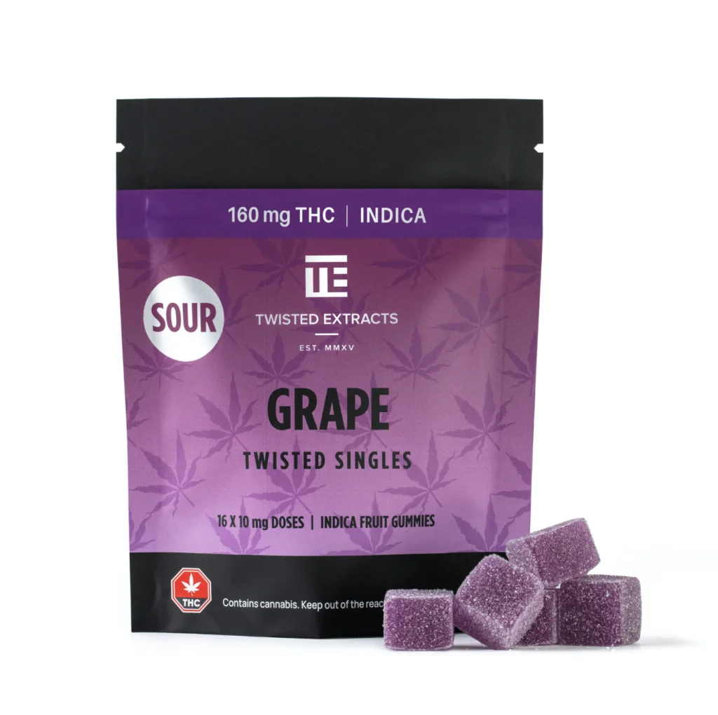 Twisted Extracts - Sour Grape Twisted Singles (160 mg THC, Indica)