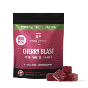 Twisted Extracts - Cherry Blast High Dose Twisted Singles (1200 Mg THC, Sativa)